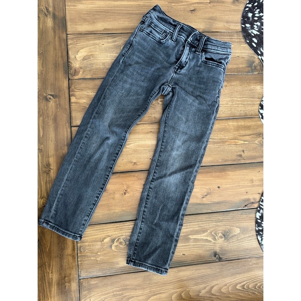 Old Navy Boys Slim Jeans Size 6 Charcoal Gray 360 Stretch Adjustable Waist Denim